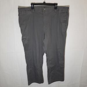 Duluth Trading 46x30 Flex Ballroom Khakis Pants Mens Gray Stretch Cotton